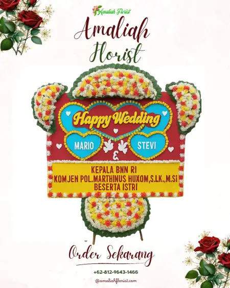 Papan Bunga Pernikahan Sangaji